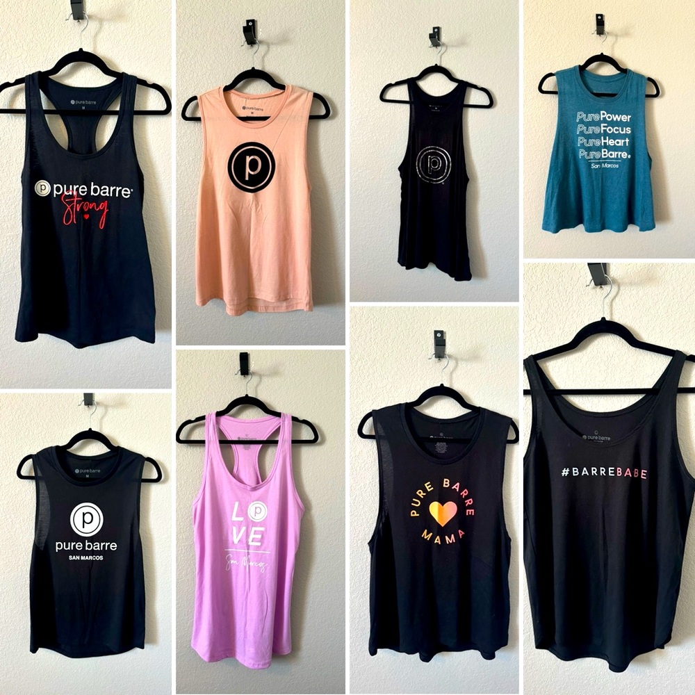 8 Pure Barre Tanks - AMAZING DEAL! Willing to split lot.